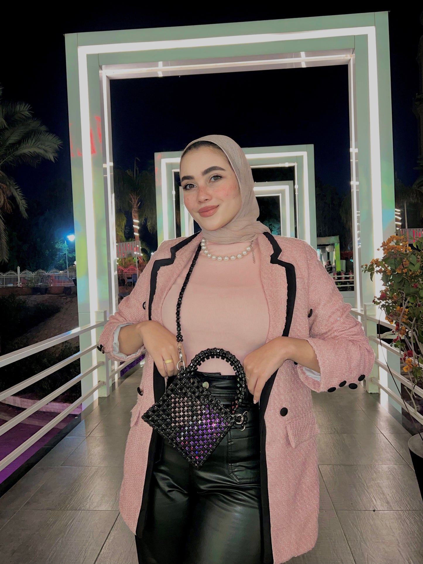 بليزر فورمال بينك مع أسود  صوف زارا