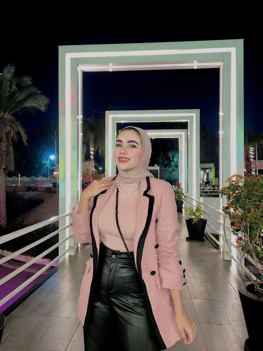 بليزر فورمال بينك مع أسود  صوف زارا
