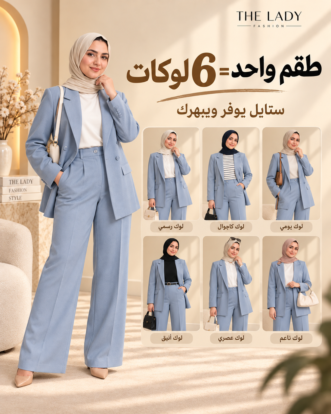 Two-piece set styling ideas for hijab outfits