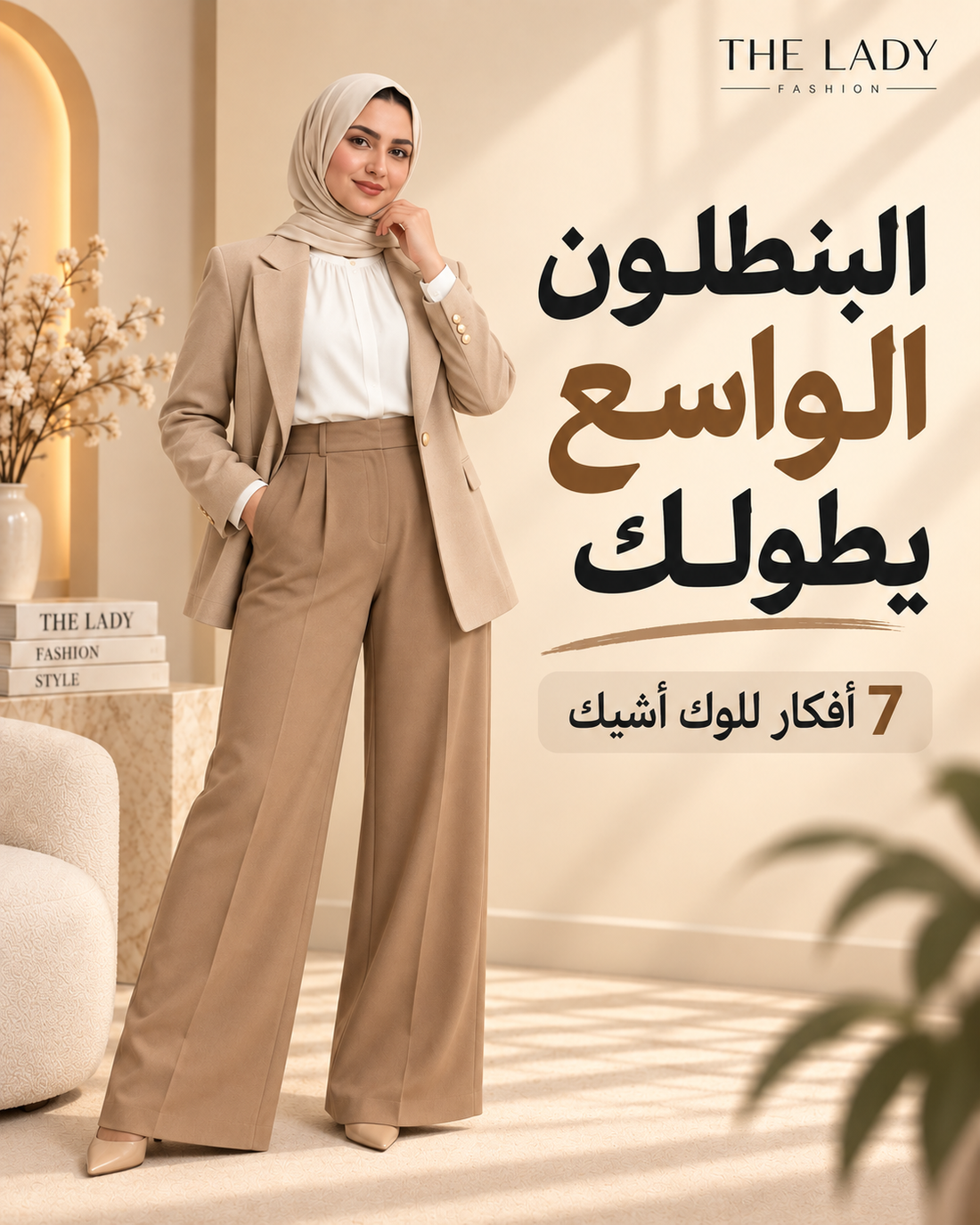 Wide-leg trousers styling guide for hijab outfits