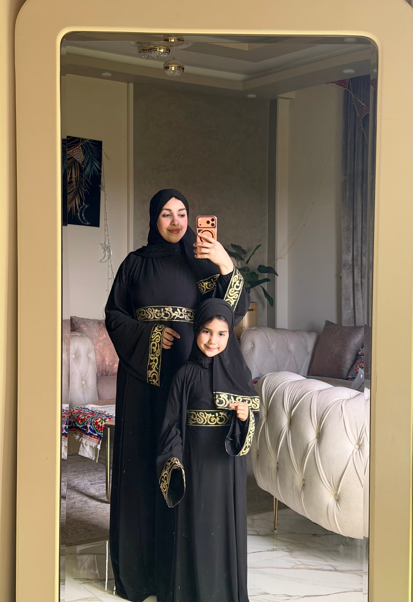 Abaya with Elegant Arabic Details Kids