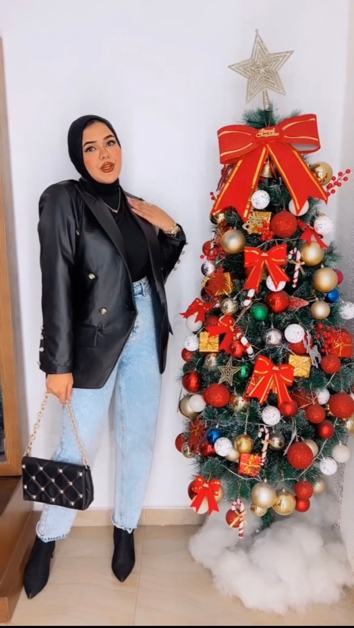 Leather V-Cut Blazer