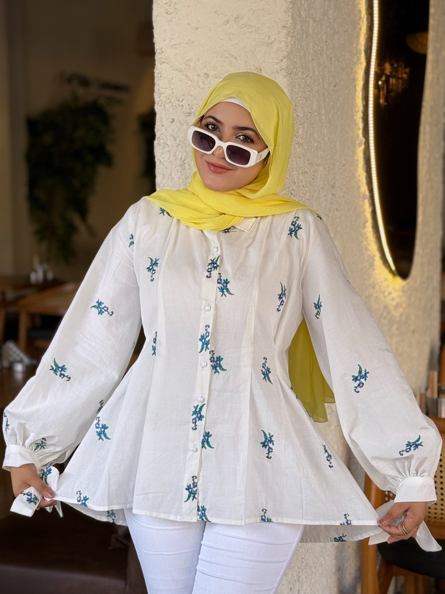 Floral Embroidered Bouse