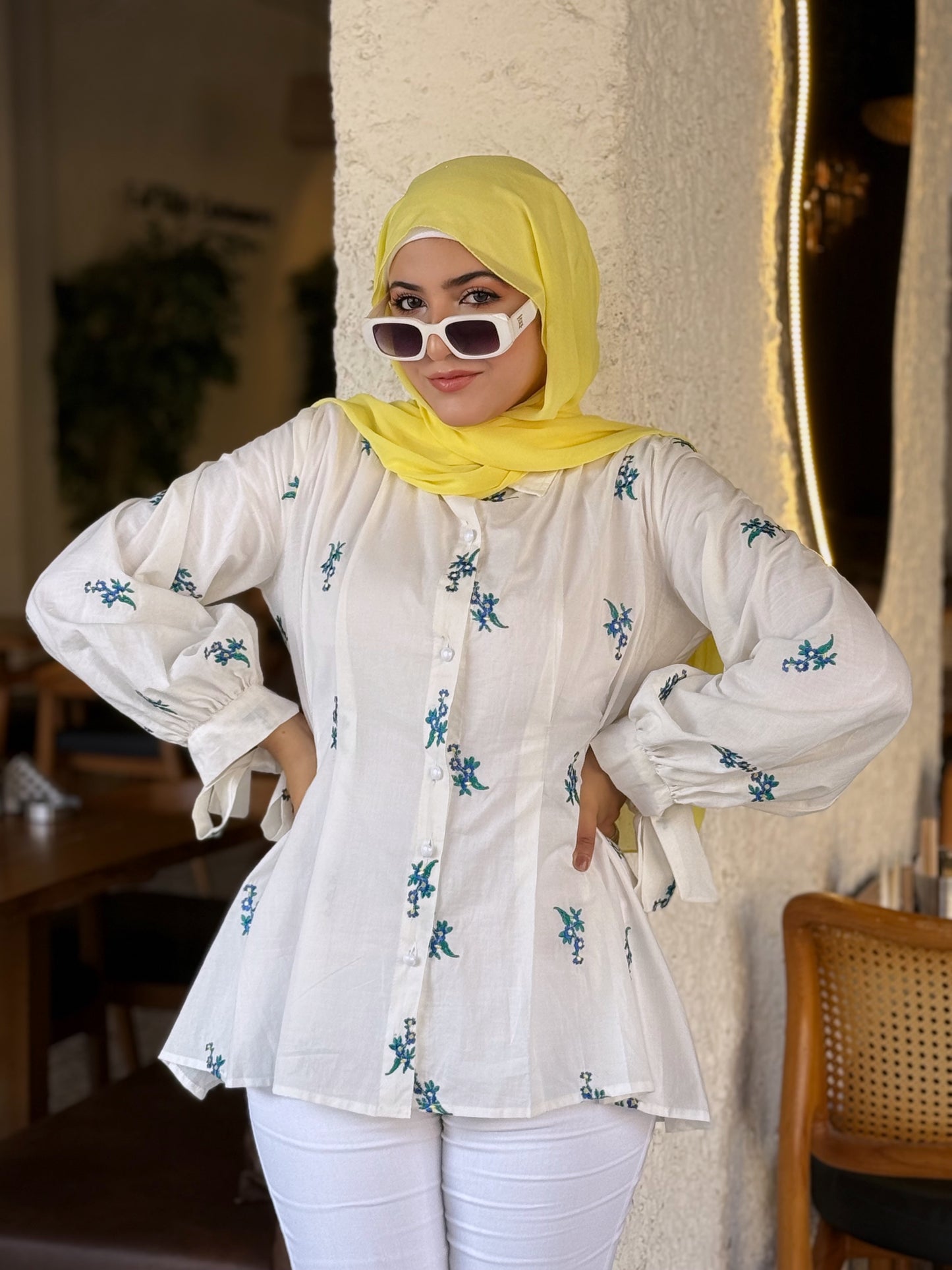 Floral Embroidered Bouse