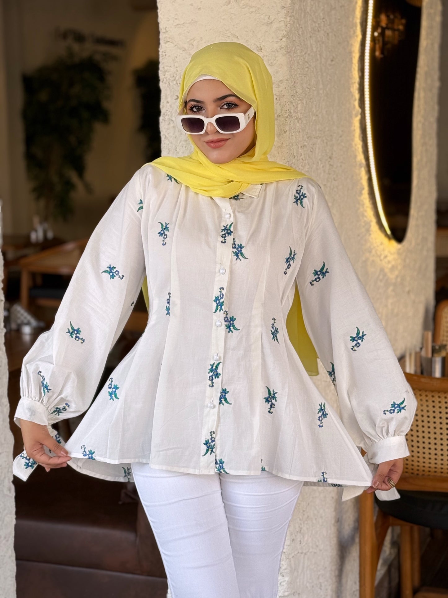 Floral Embroidered Bouse