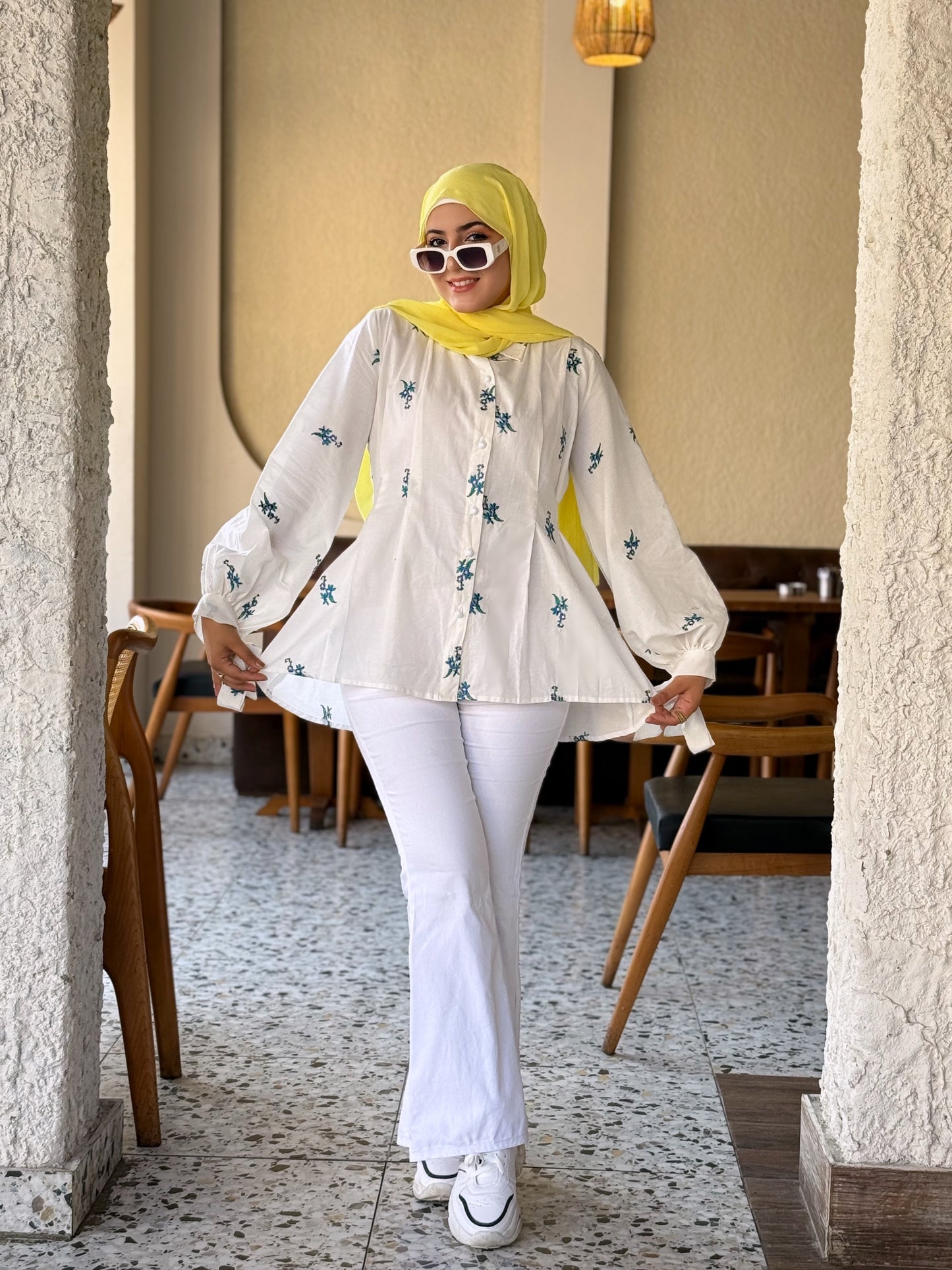 Floral Embroidered Bouse