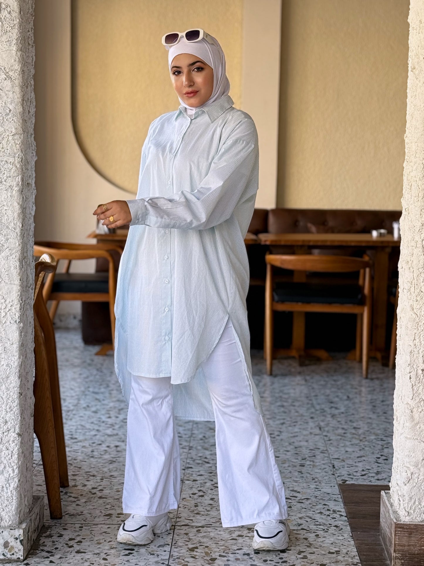 High-Low Striped shirt