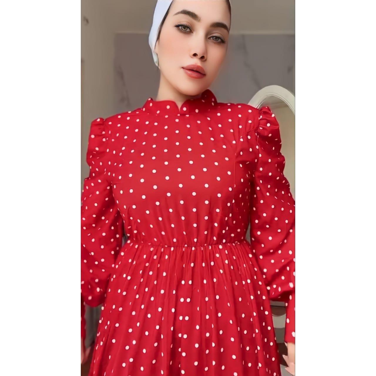 Polka-Dot Layered Dress