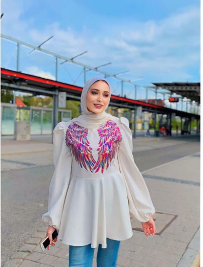 Wing Puff-Sleeve Blouse – product image 2