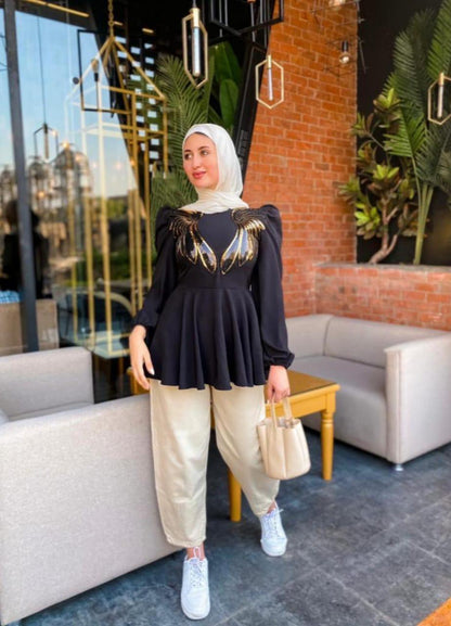 Wing Puff-Sleeve Blouse – product image 7