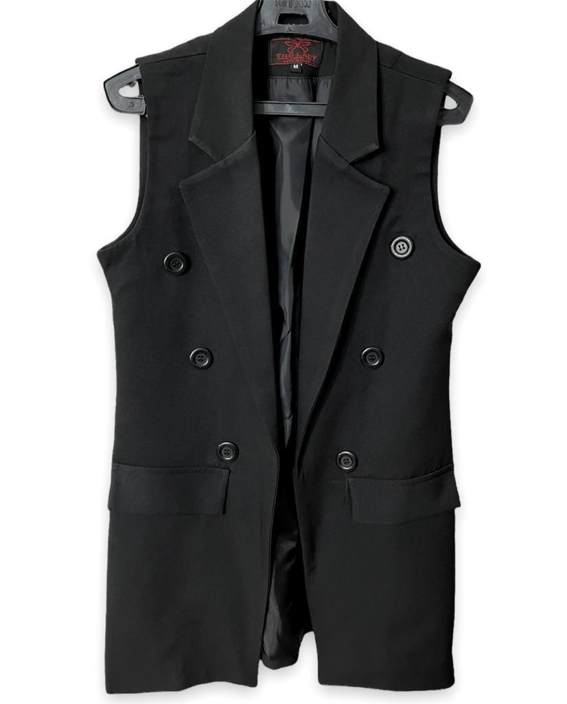 Black Buttoned Vest