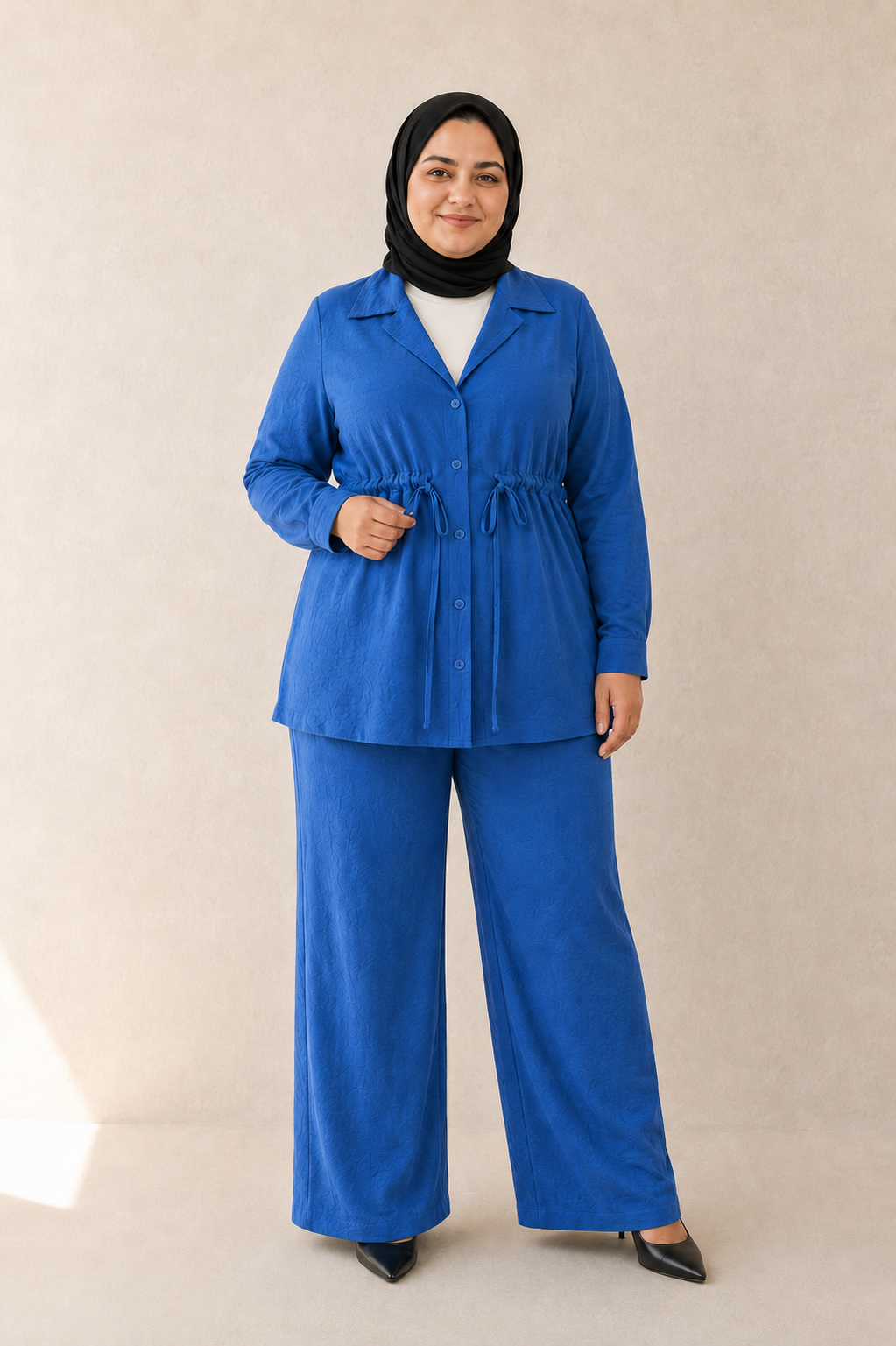 Azure Breeze Plus Size set on approved model