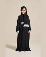 Girls’ Silver-Embroidered Black Prayer Isdal – featured studio product image