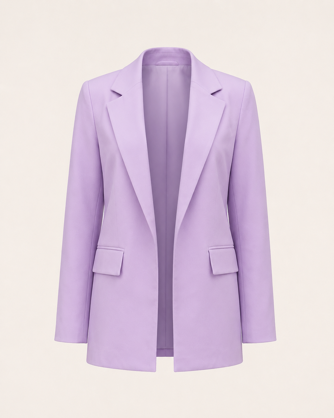 Purple Straight-Cut Blazer ghost mannequin