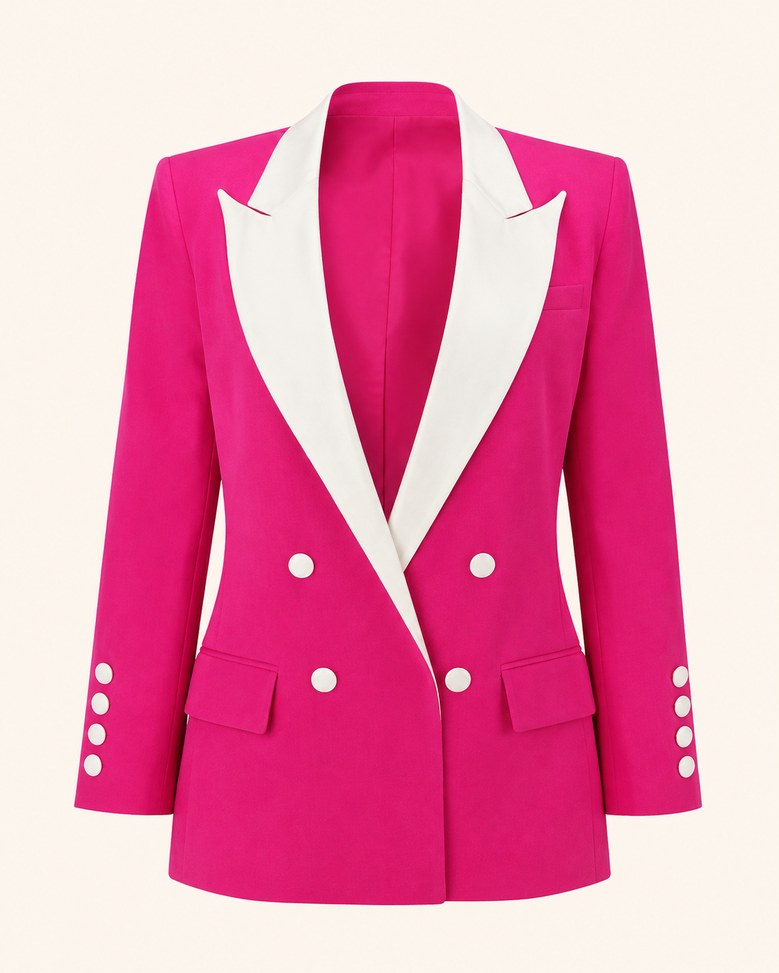 V-Cut Plus Size blazer ghost mannequin