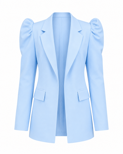 Classic Puff-Sleeve Blazer ghost mannequin