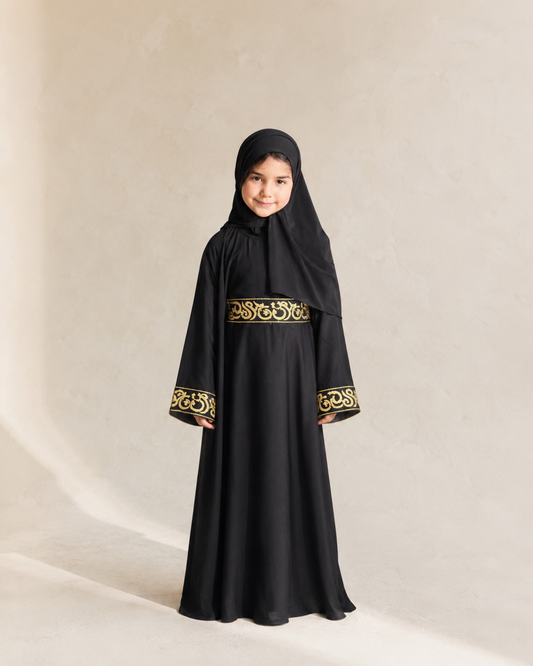 Girls’ Arabic-Trim Prayer Isdal – product image 1