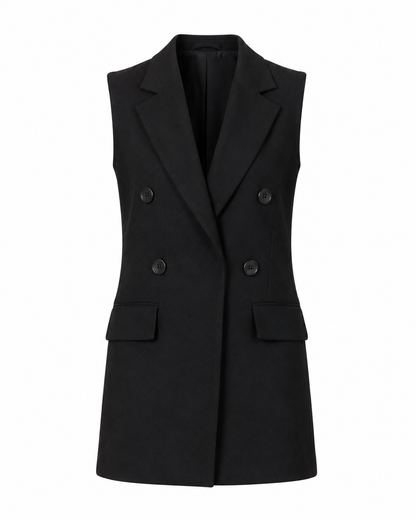 Buttoned Tailored Vest ghost mannequin