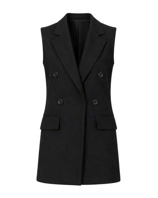 Buttoned Tailored Vest ghost mannequin