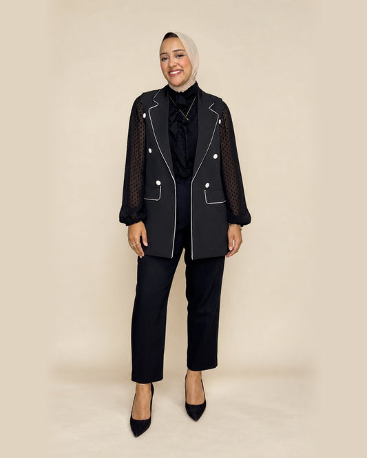 Contrast-Trim Tailored Vest – featured studio product image